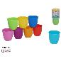 SET 8 VASOS PLASTICO ARCOIRIS 230 ML