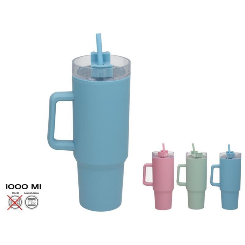 JARRA CON PAJILLA 31X14 CM 1000 ML 3 STD