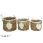 SET 3 CESTAS C/ASAS 33X33X28/35 CM PAOLA