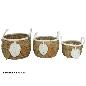 SET 3 CESTAS C/ASAS 33X33X27/34 CM PAOLA