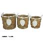 SET 3 CESTAS C/ASAS 38X38X37/46 CM PAOLA