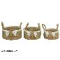 SET 3 CESTAS C/ASAS 30X30X15/25 CM ADRIHN