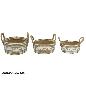 SET 3 CESTOS C/ASAS 30X30X15/25 CM HOMISW
