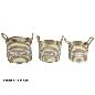SET 3 CESTOS C/ASAS 33X33X28/35 CM HOMISW