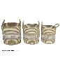 SET 3 CESTAS C/ASAS 38X38X37/46 CM HOMISW