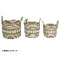 SET 3 CESTAS C/ASAS 33X33X28/35 CM LAUREAN