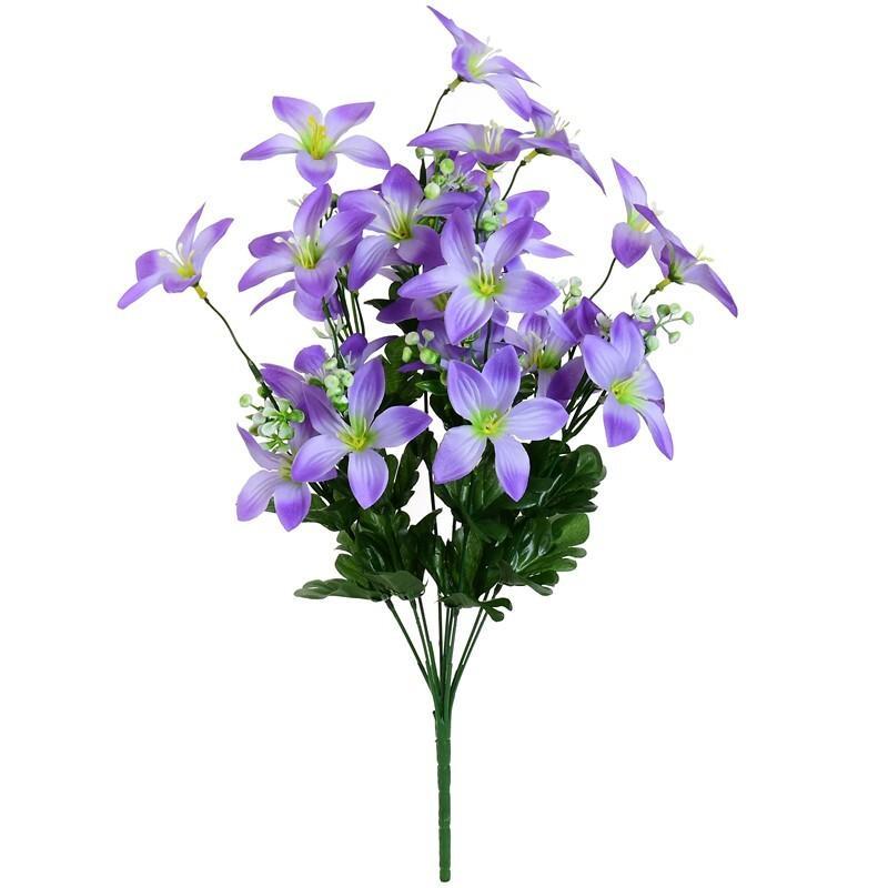 RAMO RELLENO LILIES X9-54 CM VIOLETA