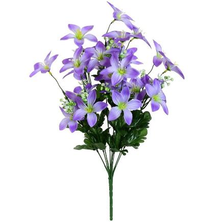 RAMO RELLENO LILIES X9-54 CM VIOLETA