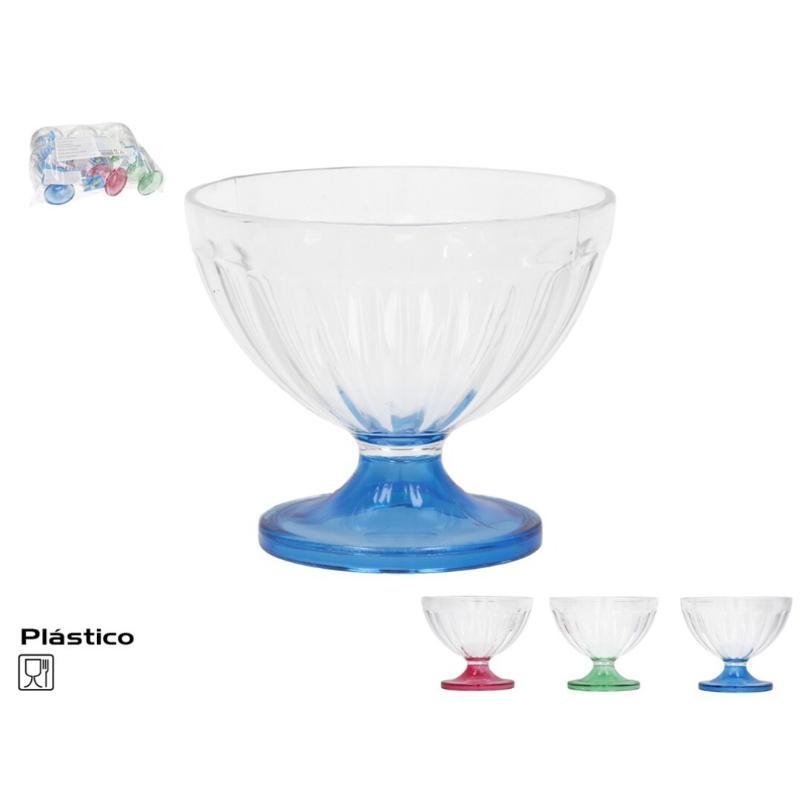 COPA HELADO BRISA 3 COL SRT 10X8.5 CM