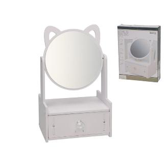 KIT MONTABLE ESPEJO OREJAS CON CAJON 12.5X16.5X28 CM