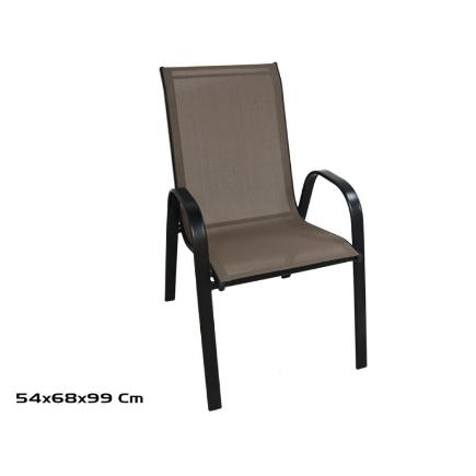 SILLA JARDIN KAISER NEGRA-MARRON 54X68X99 CM