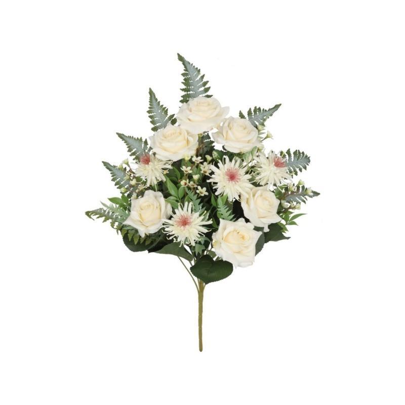 CONJUNTO ROSAS-MUM-FERN X15-56 CM BLANCO