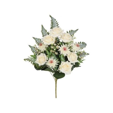 CONJUNTO ROSAS-MUM-FERN X15-56 CM BLANCO