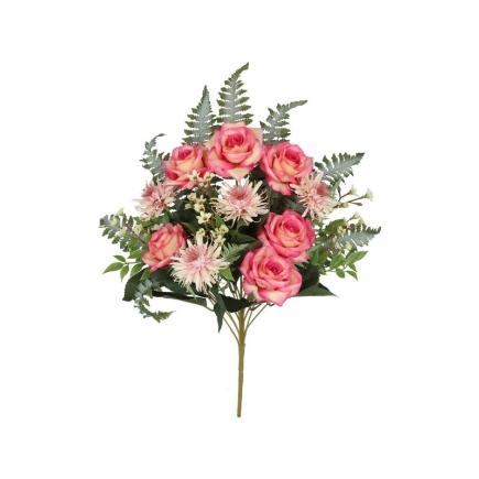 CONJUNTO ROSAS-MUM-FERN X15-56 CM FUCSIA