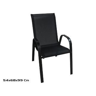 SILLA JARDIN KAISER NEGRA 54X68X99 CM