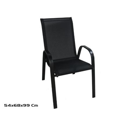 SILLA JARDIN KAISER NEGRA 54X68X99 CM