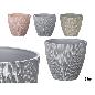MACETA CONICA 33 CM SURT 3 COL RELIEVE