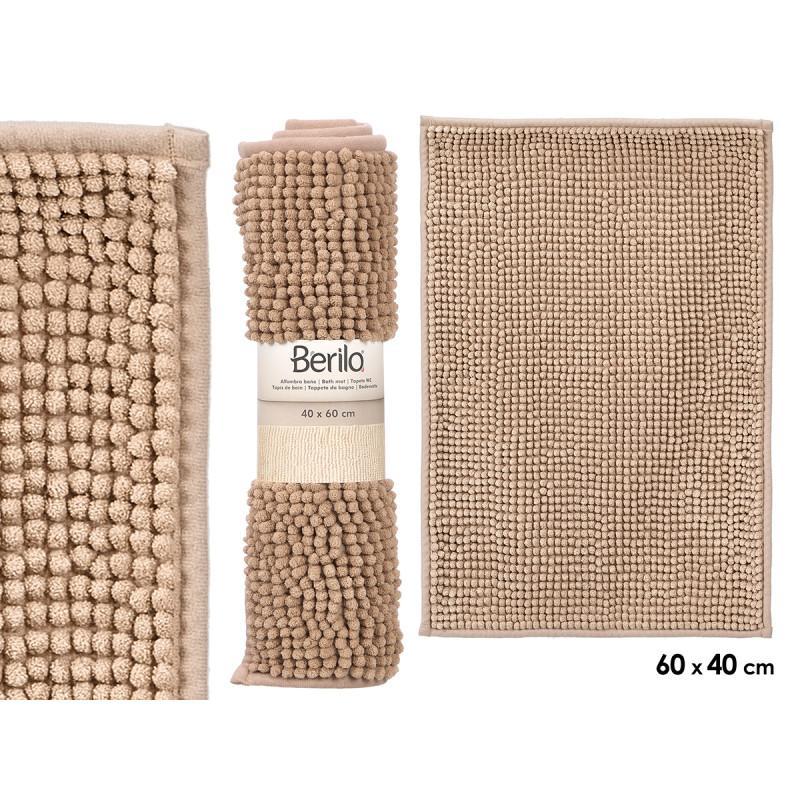 ALFOMBRA BAÑO MARRON 40X60 CM