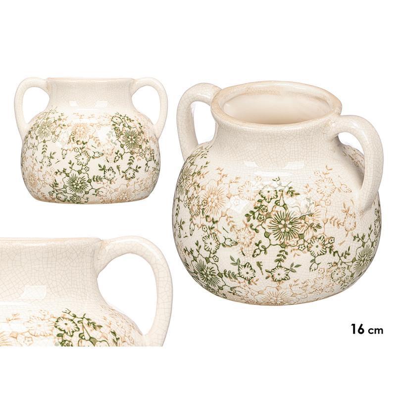 JARRON NONNA 2 ASA VERDE BEIGE 16 CM