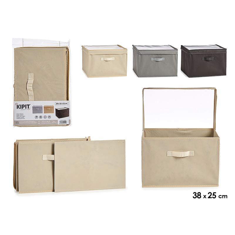 CAJA PLEGABLE TNT 38X25X25 CM SURT 3 COL