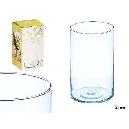 JARRON CRISTAL CILINDRO 12 CM DIAM X 21 CM