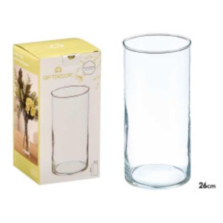 JARRON CRISTAL CILINDRO 12 CM DIAM X 26 CM