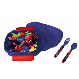 SANDWICHERA CON CUBIERTOS SPIDERMAN