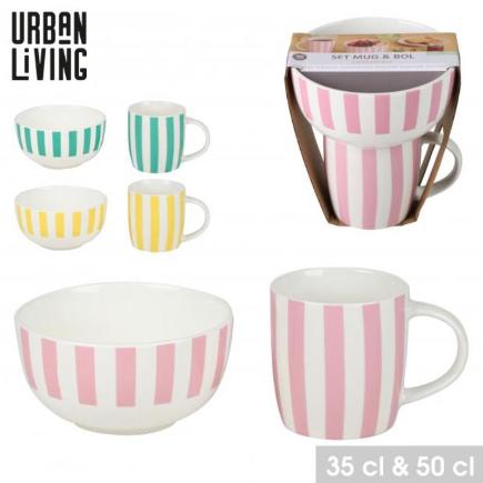 SET MUG 35 CL Y BOL 50 CL SURT EN 3 COL DISP