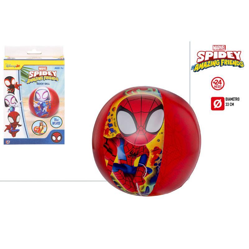 PELOTA HINCHABLE D 33 CM SPIDEY