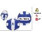 BALON VOLLEYBALL D21 CM REAL MADRID