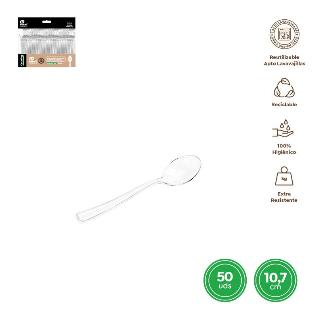 CUCHARITA MINI REUT TRANSP 10.7 CM PS 50 UD