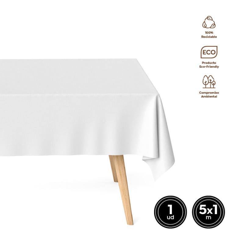 MANTEL ROLLO BIODEGRADABLE BLANCO 1X5 M PAPEL 1 UD