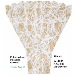 BOUQUET SIZOWEB X 50PZS 60/16 CM H 60 CM BLANCO