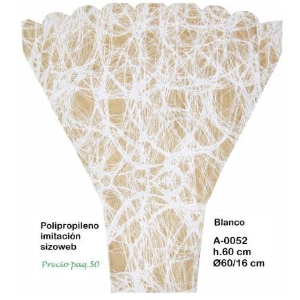 BOUQUET SIZOWEB X 50PZS 60/16 CM H 60 CM BLANCO