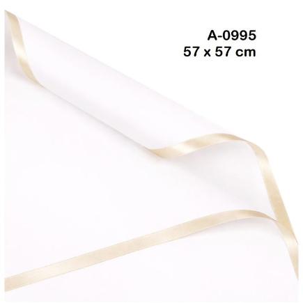 PAQ.20 LAMINAS DE POLIPROPILENO PAPEL COREANO 57X57 CM BLANCO