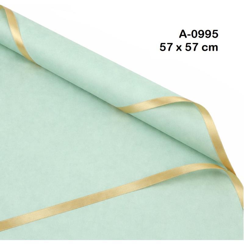 PAQ.20 LAMINAS DE POLIPROPILENO PAPEL COREANO 57X57 CM VERDE AGUA