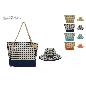 BOLSO + SOBRERO DE PLAYA PAJA FANTASIA LUNARES 4 COL