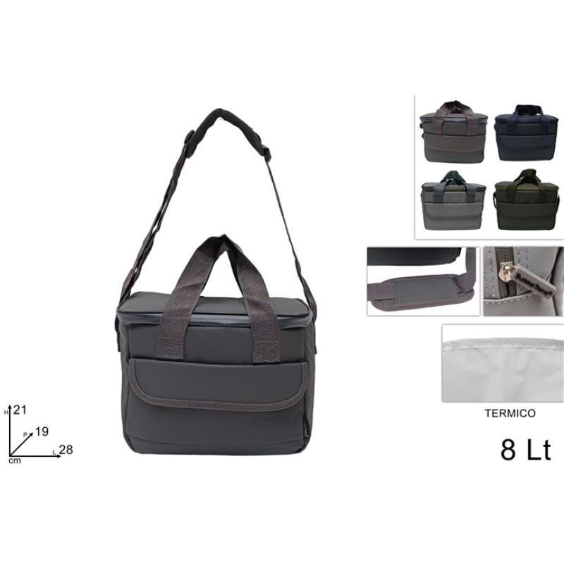 BOLSO NEVERA 8 LT C/BOLSILLO SURT VARIOS COL