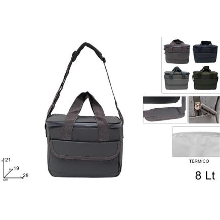BOLSO NEVERA 8 LT C/BOLSILLO SURT VARIOS COL