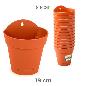 MACETA+PLATO DECO PARED 19 CM ARECA TERRACOTA