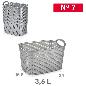CESTO RATTAN Nº 7 3.6 L PLATA