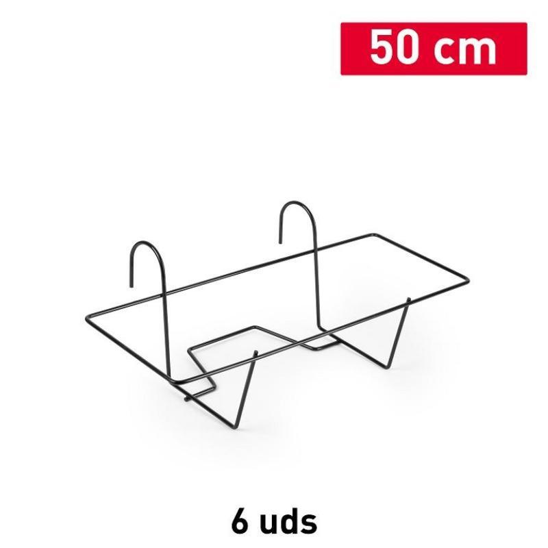 SOPORTE JARDINERA 50 CM CAJA NEGRO