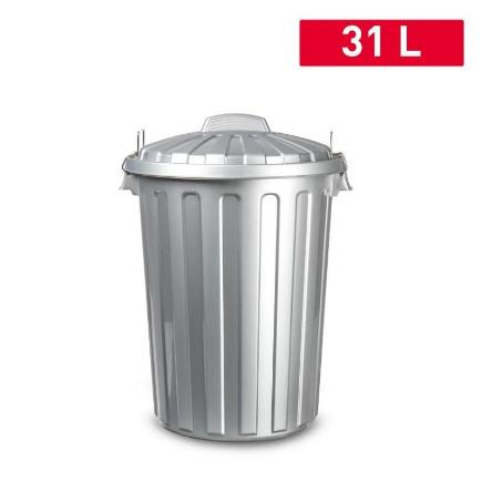 CUBO BASURA CITY 31 L PLATA