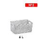 CESTA RATTAN Nº 2 6 L 20X29.5 CM PLATA