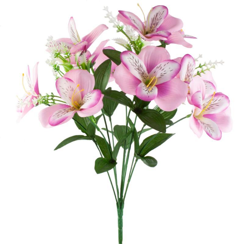 RAMO ASTROMELIA 10 TALLOS 42 CM ROSA
