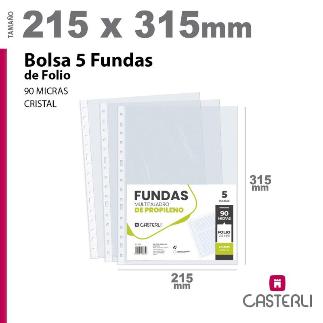 BOLSA 5 FUNDA DE FOLIO 90 MICRA CRISTAL