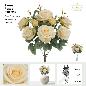 RAMO ROSAS ABIERTA 10 TALLOS 46 CM CHAMPAN