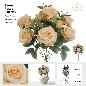 RAMO ROSAS ABIERTA 10 TALLOS 46 CM CREMA