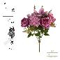 RAMO MIX ROSAS/HORTENSIA 7 TALLOS 45 CM FUCSIA