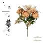 RAMO MIX ROSAS/HORTENSIA 7 TALLOS 45 CM CUERO